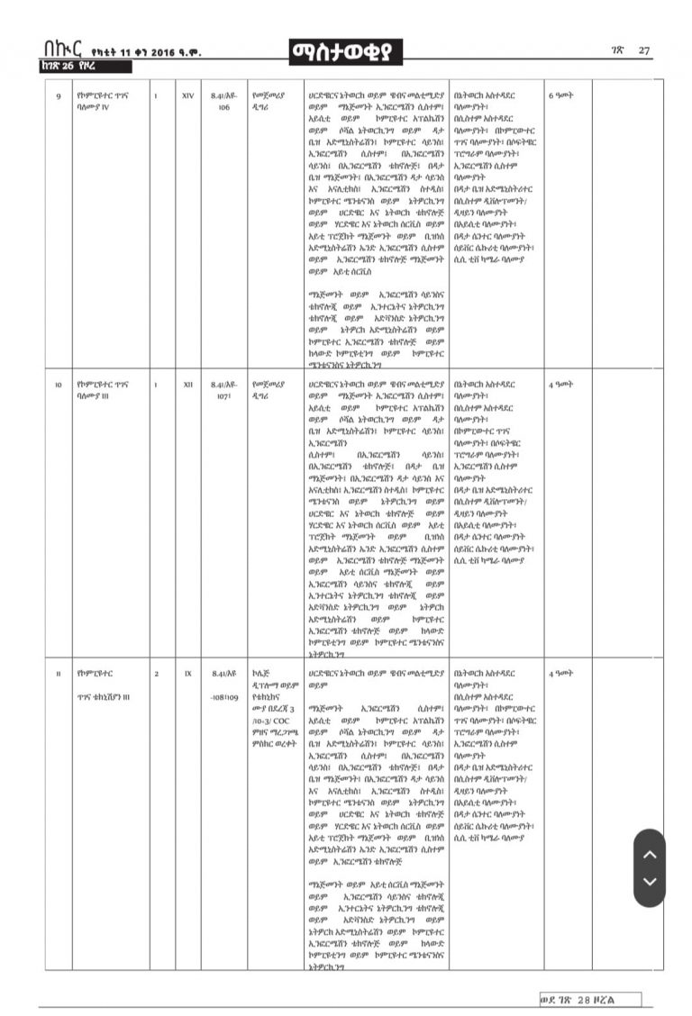 የእንጅባራ ዩኒቨርሲቲ የቅጥር ማስታወቂያ 3