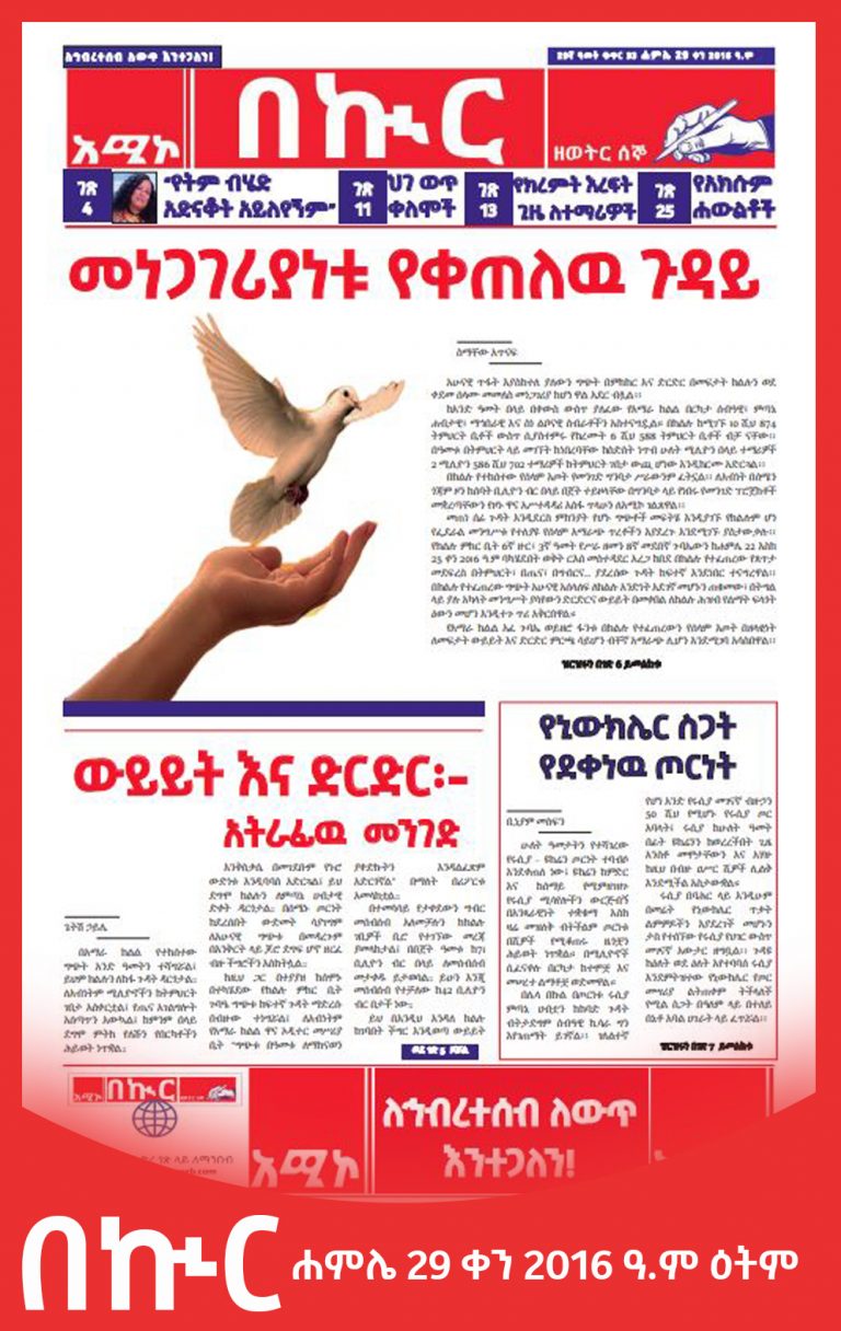 በኲር ሐምሌ 29 ቀን 2016 ዓ.ም